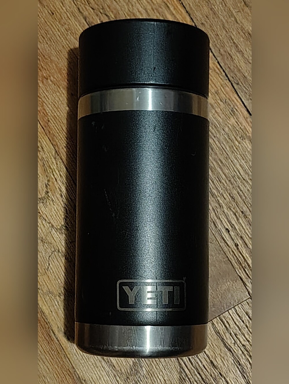 YETI Black Rambler 12 Oz Hotshot Bottle 360 Degree Sip Cap Stainless Steel